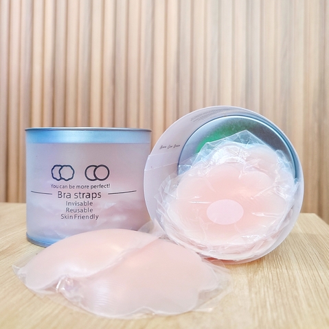 Miếng Dán Ngực Silicone Che Đầu Ti Che Đầu Nhũ Hoa Tàng Hình Siêu Dính - Hộp 5 Cặp (10 Miếng)