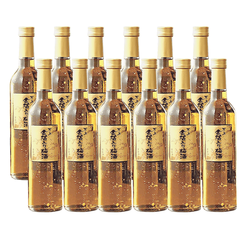 Thùng 12 Chai Rượu Mơ Vảy Vàng Kikkoman 500ml Nhật Bản