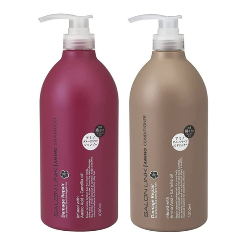 Dầu Gội, Dầu Xả Phục Hồi Hư Tổn Chiết Xuất Hoa Trà Salon Link Amino 1000ml