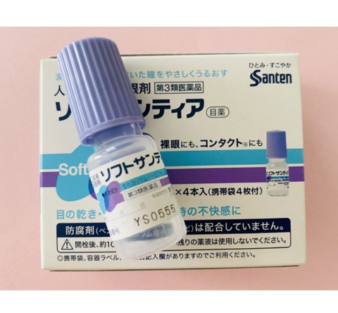Nước Nhỏ Mắt Nhân Tạo Santen Soft Santear Nhật Bản 5ml - Giảm Khô Mắt, Mỏi Mắt
