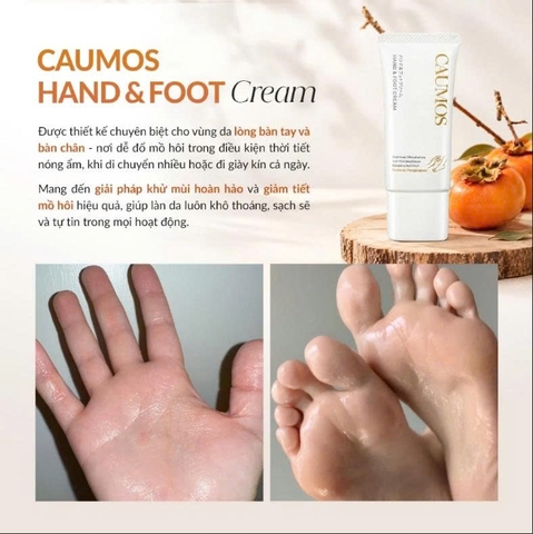 Kem Khử Mùi Hôi Chân Tay Caumos Hand & Foot Cream Giúp Khô Thoáng Giảm Tiết Mồ Hôi