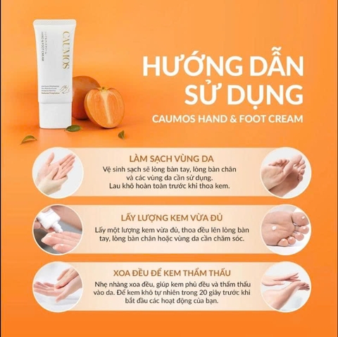 Kem Khử Mùi Hôi Chân Tay Caumos Hand & Foot Cream Giúp Khô Thoáng Giảm Tiết Mồ Hôi
