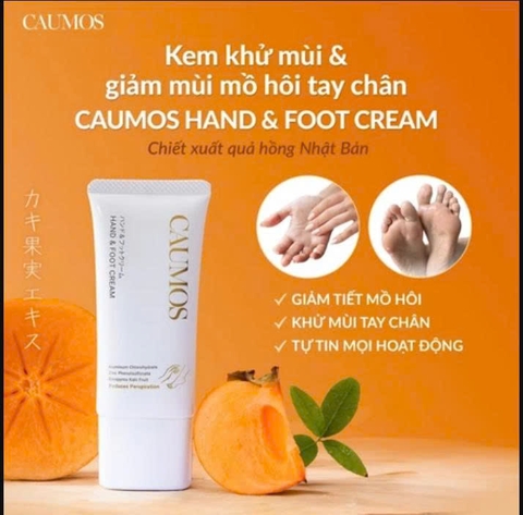Kem Khử Mùi Hôi Chân Tay Caumos Hand & Foot Cream Giúp Khô Thoáng Giảm Tiết Mồ Hôi