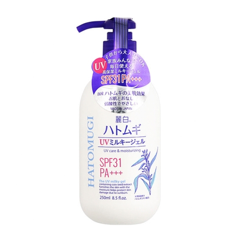 Sữa dưỡng thể chống nắng Hatomugi SPF31 PA+++ 250ml Nhật Bản