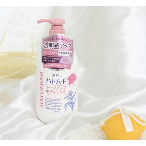 Sữa Dưỡng Thể Hatomugi The Tone Up Body Milk 400ml Nhật Bản