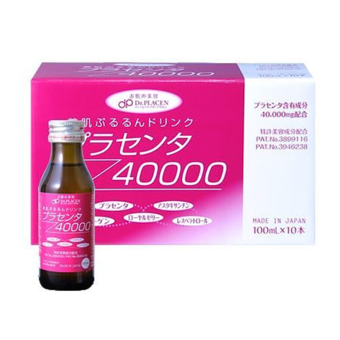 Nước Uống Tinh Chất Nhau Thai Dr Placen Collagen Plan Do See Placenta DP 40000 100ml x 10 Lọ Nhật Bản