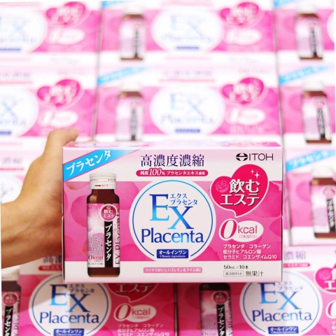 Combo 3 Hộp Nước Uống Đẹp Da Collagen Itoh EX Placenta - Hộp 10 Lọ x 50ml