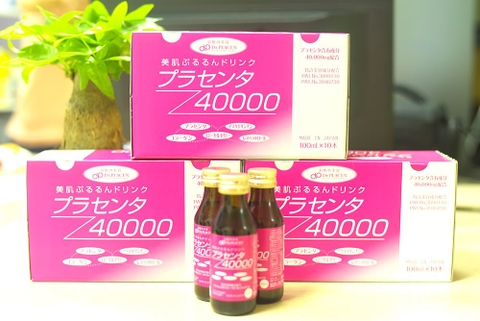 Nước Uống Tinh Chất Nhau Thai Dr Placen Collagen Plan Do See Placenta DP 40000 100ml x 10 Lọ Nhật Bản