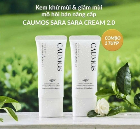 Kem Khử Mùi Không Cồn CAUMOS SARA SARA Cream 2.0 – Bản Nâng Cấp Khô Thoáng Nhẹ Tênh, Chiết Xuất Trà Xanh Nhật Bản