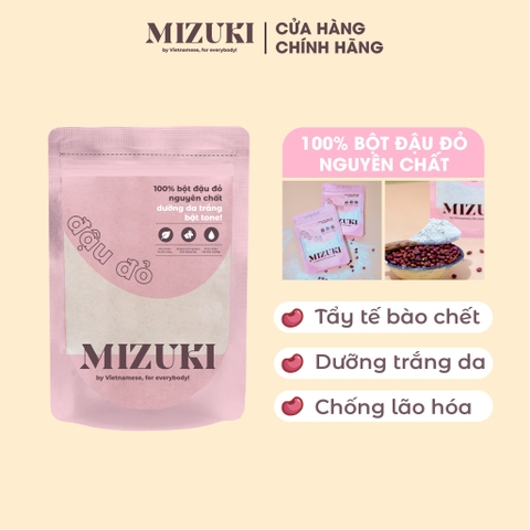 Combo 2 Túi Bột Đậu Đỏ Nguyên Chất Mizuki Tẩy Tế Bào Chết, Dưỡng Trắng Da, Se Khít Lỗ Chân Lông