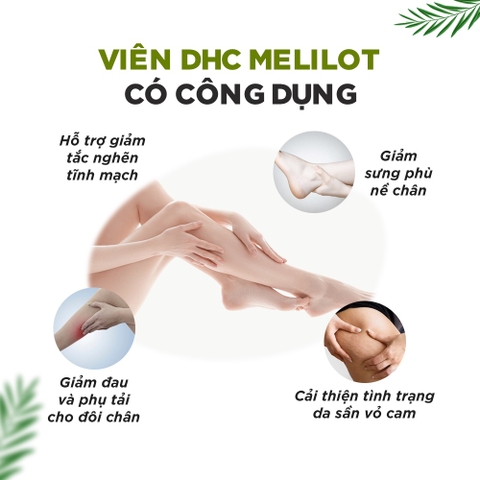 Viên Uống DHC Melilot Hỗ Trợ Thon Chân 30 Ngày 60 Viên