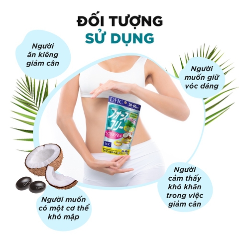 Viên uống Giảm cân bổ sung Dầu dừa DHC FORSKOHLII 30 ngày (60 viên)