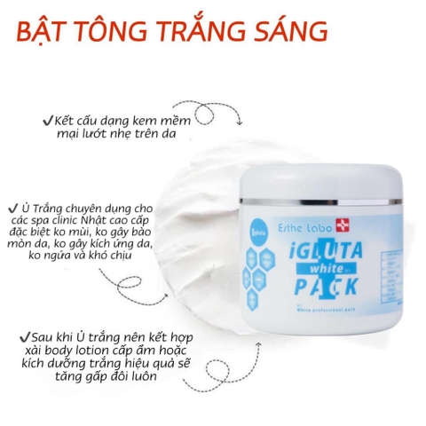 Mặt Nạ Ủ Trắng Igluta White Pack Nhật Bản 500g