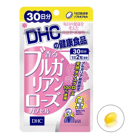 Viên Uống DHC Hoa Hồng Làm Thơm Cơ Thể 30 Ngày 60 Viên Bulgarian Rose Capsule 30-Day Supply