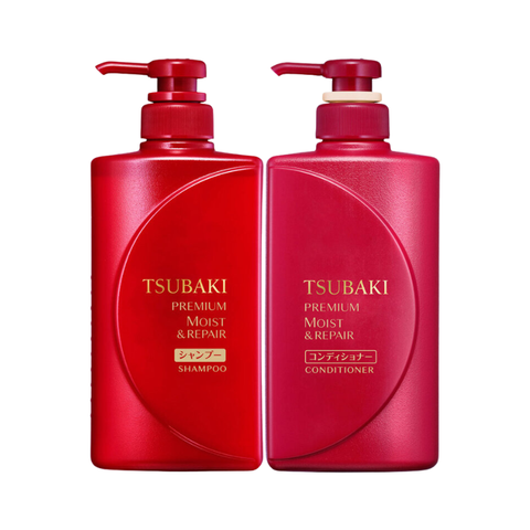 Dầu gội xả Dưỡng tóc bóng mượt Premium Moist Tsubaki 490ml