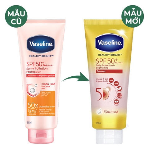 Serum Chống Nắng Cơ Thể Vaseline Dưỡng Sáng Da 320ml Healthy Bright Sun + Pollution Protection SPF 50+ PA++++