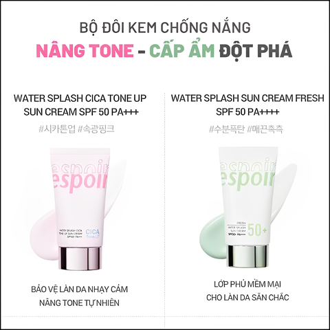 Kem Chống Nắng Espoir Water Splash Sun Cream SPF50+ PA+++ Hàn Quốc 60ml