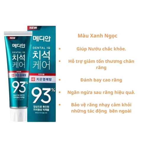 Kem Đánh Răng Median Dental IQ 93% Toothpaste 120g Hàn Quốc
