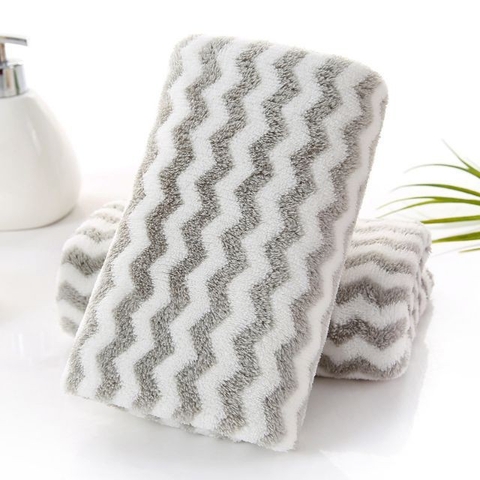 Khăn Mặt Lông Mịn Xuất Hàn 25x50cm