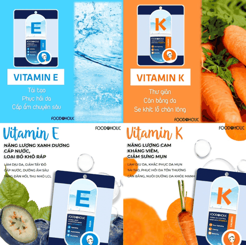 Mặt Nạ Giấy Foodaholic Essential Mask Cung Cấp VItamin Và Dưỡng Chất Cho Da, Chăm Sóc Da Toàn Diện 23g Hàn Quốc