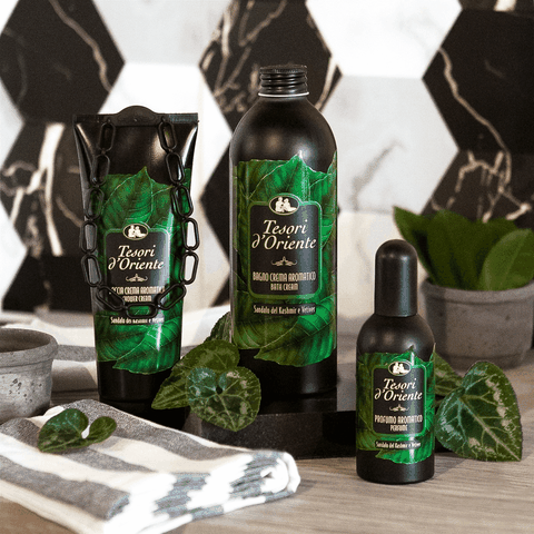 Combo Sữa Tắm Hương Nước Hoa Cao Cấp Tesori d'Oriente Gỗ Đàn Hương (Chai 500ml - Tuýp 250ml)