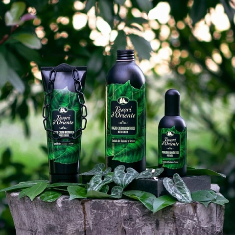 Combo Sữa Tắm Hương Nước Hoa Cao Cấp Tesori d'Oriente Gỗ Đàn Hương (Chai 500ml - Tuýp 250ml)
