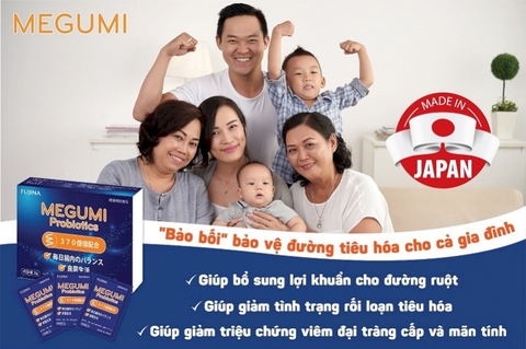 Bột Uống Men Vi Sinh FUJINA MEGUMI Probiotics Nhật Bản Hộp 15 Gói