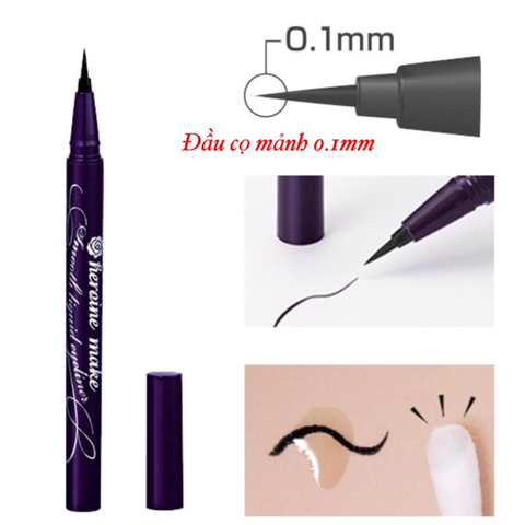 Bút Kẻ Mắt Nước Kissme Heroine Không Lem Lâu Trôi Chống Nước Nét Mảnh 0.1mm Nhật Bản 0.4g
