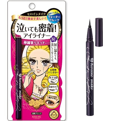 Bút Kẻ Mắt Nước Kissme Heroine Không Lem Lâu Trôi Chống Nước Nét Mảnh 0.1mm Nhật Bản 0.4g