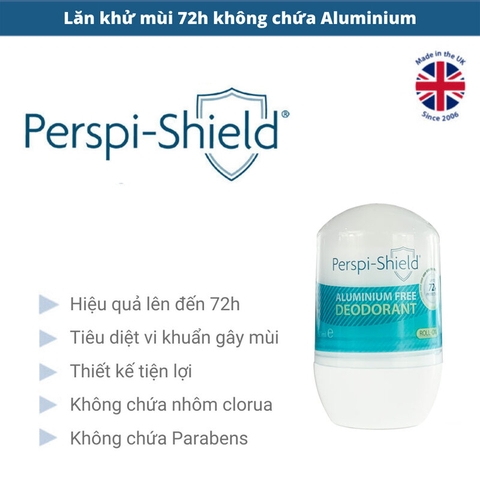 Lăn Khử Mồ Hôi Lên Đến 72H Perspi-Shield Không Chứa Muối Nhôm 50ml Aluminium Free Deodorant