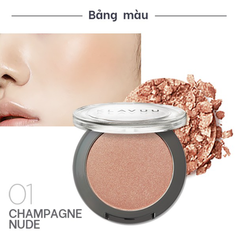 Phấn Má Hồng KLAVUU Urban Pearlsation Natural Powder Bluser Lên Màu Tự Nhiên, Siêu Bám Hàn Quốc 5.5g