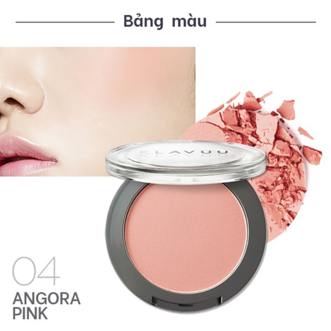 Phấn Má Hồng KLAVUU Urban Pearlsation Natural Powder Bluser Lên Màu Tự Nhiên, Siêu Bám Hàn Quốc 5.5g