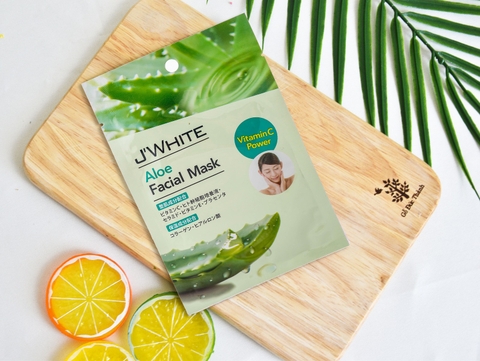 Mặt Nạ Dưỡng Da J'WHITE Facial Mask - Vitamin C Powder Chiết Xuất Lô Hội/Gạo/Thảo Mộc/Trà Xanh 25g Nhật Bản