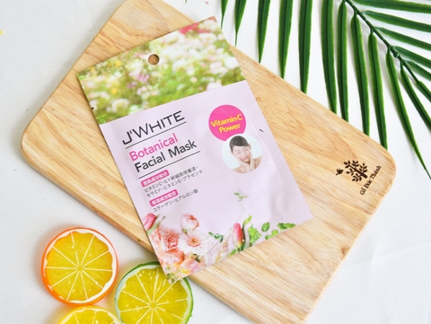 Mặt Nạ Dưỡng Da J'WHITE Facial Mask - Vitamin C Powder Chiết Xuất Lô Hội/Gạo/Thảo Mộc/Trà Xanh 25g Nhật Bản