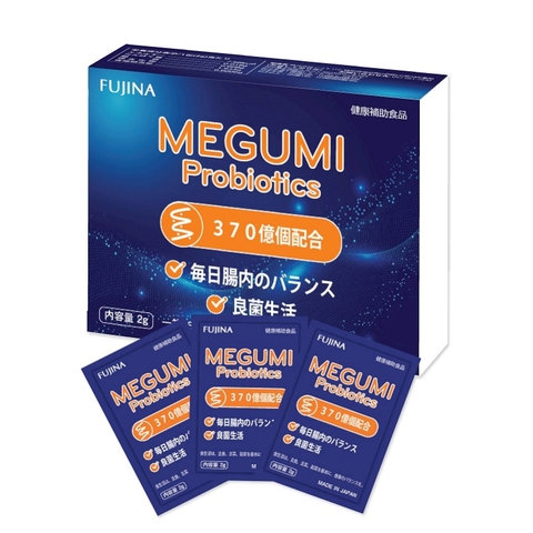 Bột Uống Men Vi Sinh FUJINA MEGUMI Probiotics Nhật Bản Hộp 15 Gói