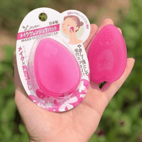 Miếng Rửa Mặt Silicon Loven Màu Hồng Nhật Bản