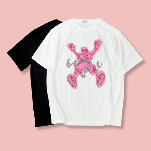 MS023 - MS032 Áo Thun Unisex Nam Nữ, Áo Thun Form Rộng Thời Trang In Hình Dễ Thương Freesize