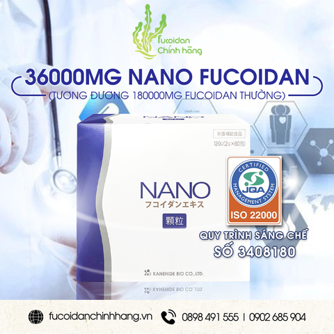 Thực Phẩm Hỗ Trợ Điều Trị Ung Thư Nano Fucoidan Extract Granule Nhật Bản (Hộp 2g X 60 Gói) - Nhập Khẩu Chính Hãng
