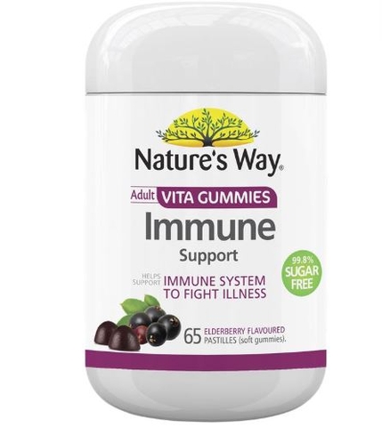 Viên dẻo tăng hệ miễn dịch cho người lớn Nature’s Way Vita Gummies Adult Immune Sugar Free 65 Pastilles