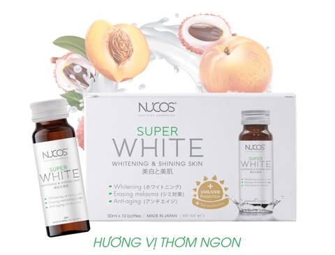 Collagen Uống Trắng Da Mờ Thâm Nám Nucos Super White 50Ml X 10 Chai