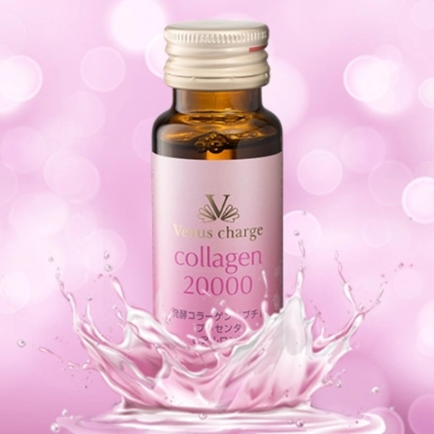 Nước uống Collagen Venus Charge 20,000mg Chống Lão Hóa Mờ Nhăn Sạm Nhật Bản (Hộp 10 chai x 50ml)