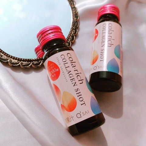 Nước Uống Đẹp Da Cola-rich Collagen Shot Q'SAI 5000mg Nhật Bản Hộp 50ml x 10 Lọ