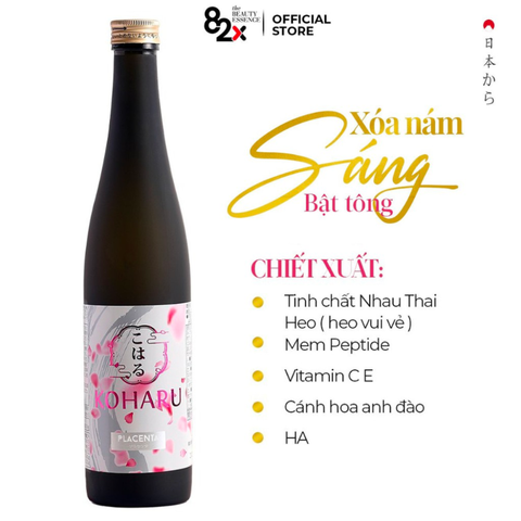 Nước Uống Đẹp Da Tinh Chất Nhau Thai 82X Koharu Placenta Nhật Bản 500ml