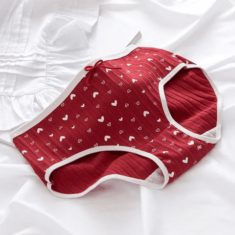 [Mã S15] Quần Lót Nữ Cotton Gân Tăm Dâu Tây Đỏ, Quần Chip Nữ Chống Vi.êm Mềm Mại Thoáng Mát