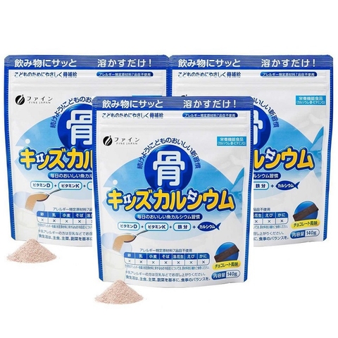 Bột Canxi Cá Tuyết Fine Bone's Calcium For Kids FINE JAPAN bổ sung Canxi phát triển chiều cao gói 140g