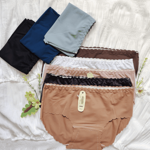 [Mã S06] Combo 3 quần lót nữ thun lạnh mềm mại viền lượn sóng freesize dưới 55kg (Giao màu ngẫu nhiên)