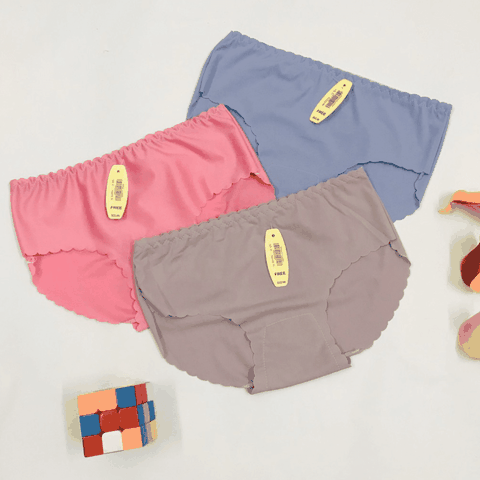 [Mã S06] Quần lót nữ thun lạnh mềm mại viền lượn sóng freesize dưới 55kg (Giao màu ngẫu nhiên)