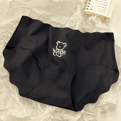 [S26] Quần Lót Nữ Thun Lạnh Hình Gấu Cute Chất Su Mát Không Lộ Viền Đáy Kháng Khuẩn Co Dãn Tốt 008