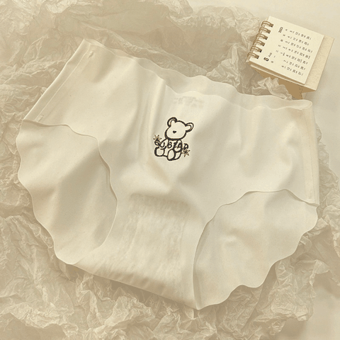 [S26] Quần Lót Nữ Thun Lạnh Hình Gấu Cute Chất Su Mát Không Lộ Viền Đáy Kháng Khuẩn Co Dãn Tốt 008