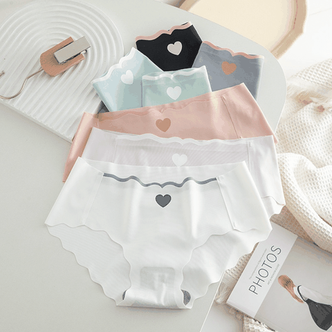 [Mã S11] Combo 10 Quần Lót Nữ Đúc Su Hình Tim Lượn Sóng Thun Lạnh Mỏng Nhẹ Tàng Hình (GIAO MÀU NGẪU NHIÊN)